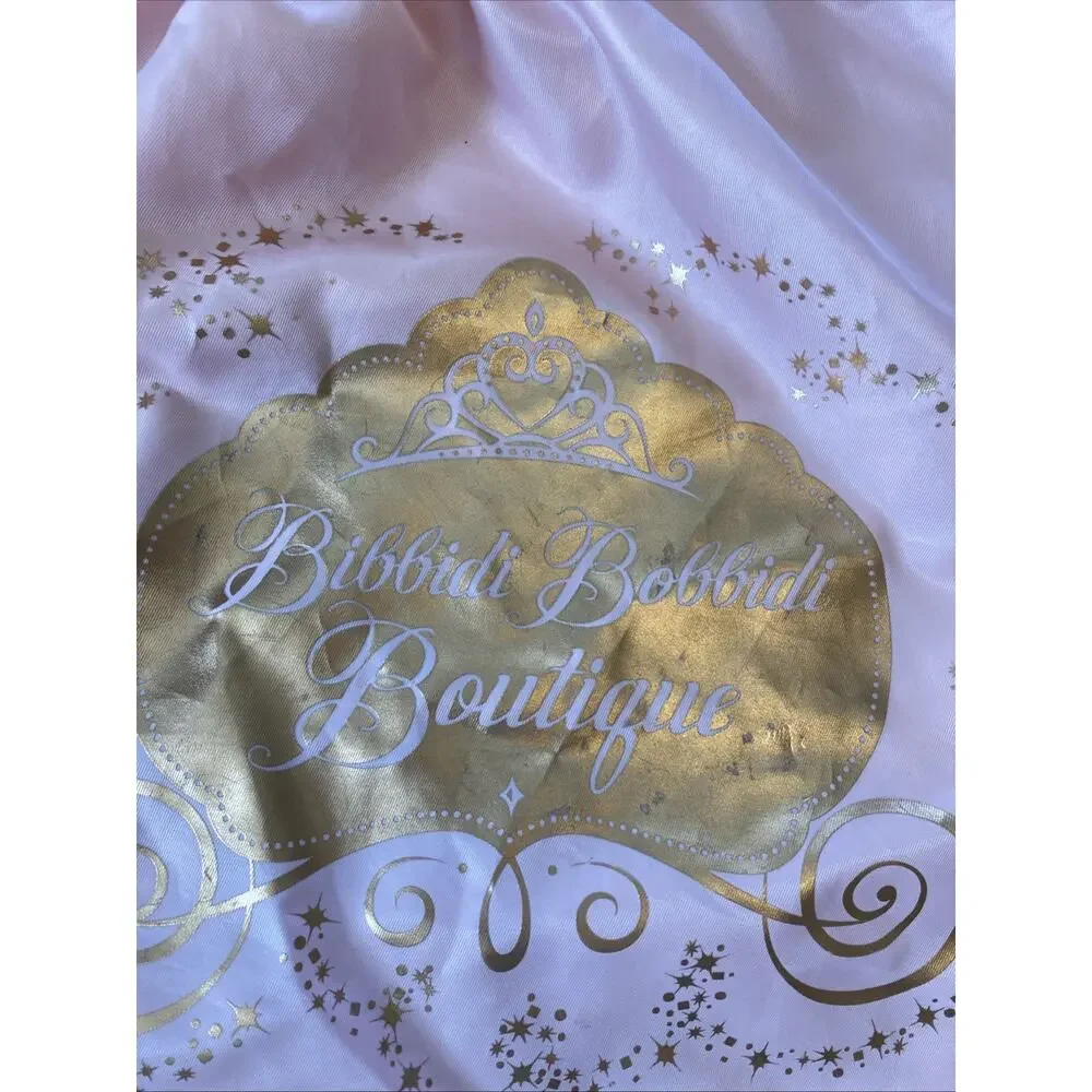 Disney Parks Bibbidi Bobbidi Boutique Pincess Pink Drawstring Backpack Bag